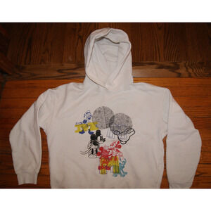 Disney Mickey Mouse UT Uniqlo White M Hoodie Sweatshirt Donald Minnie Pluto